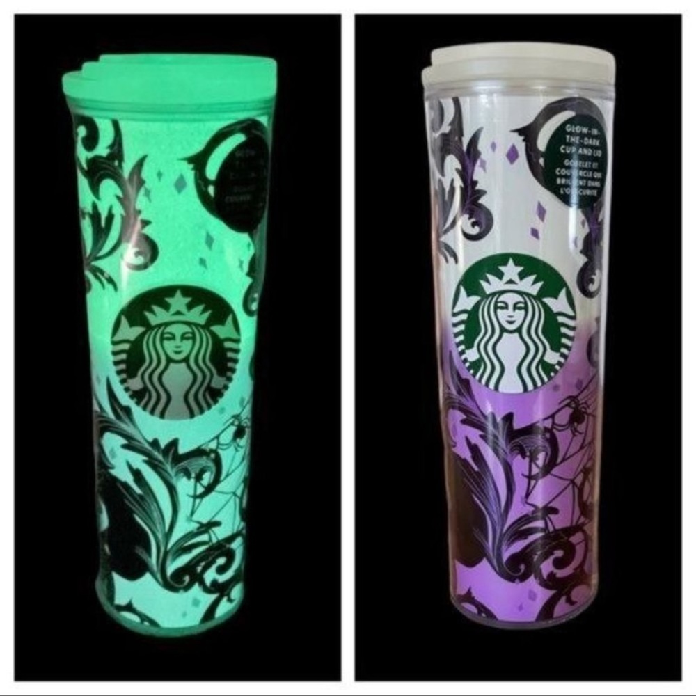 👻 Glow in the Dark Starbucks Tumbler Fall Halloween Release 2021 Purple - Picture 1 of 4